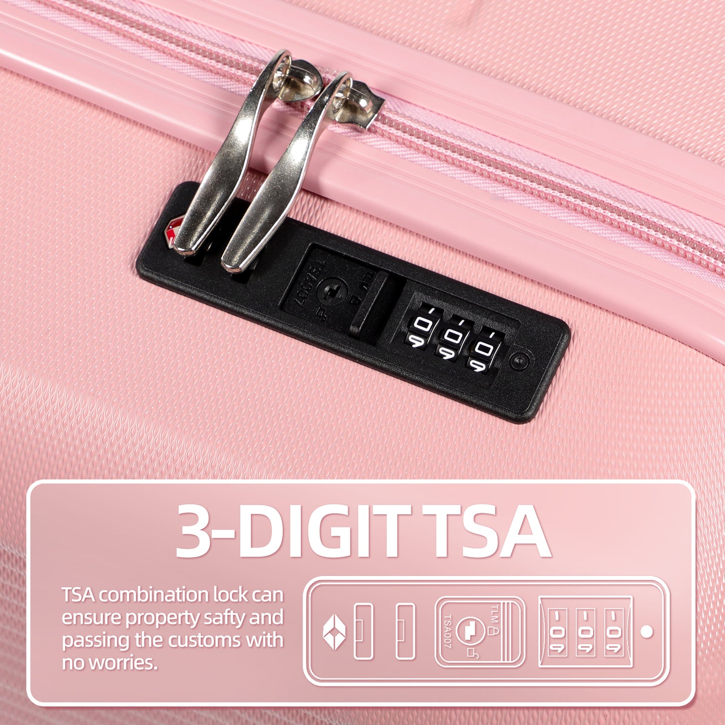 Searoute Large Suitcase Pink