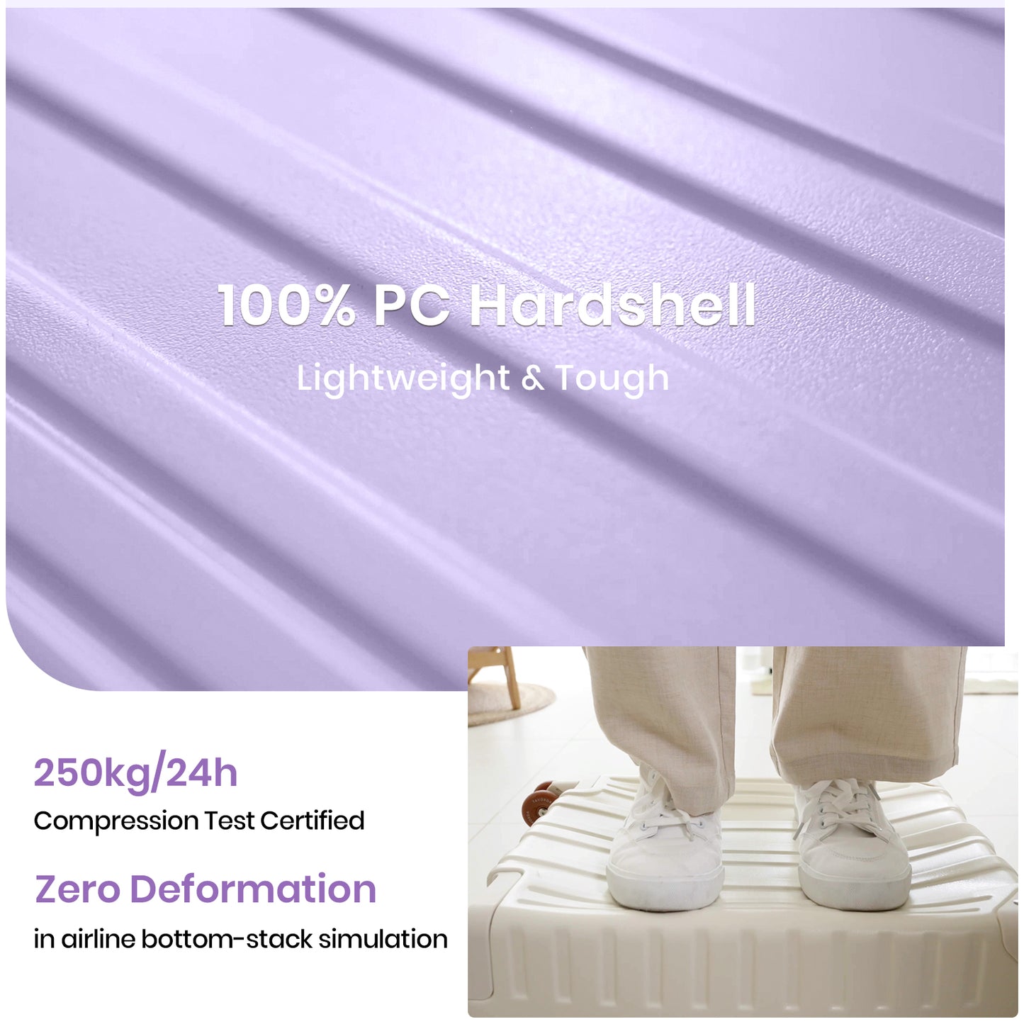 Tavoxda Cabin Suitcase Purple New Model