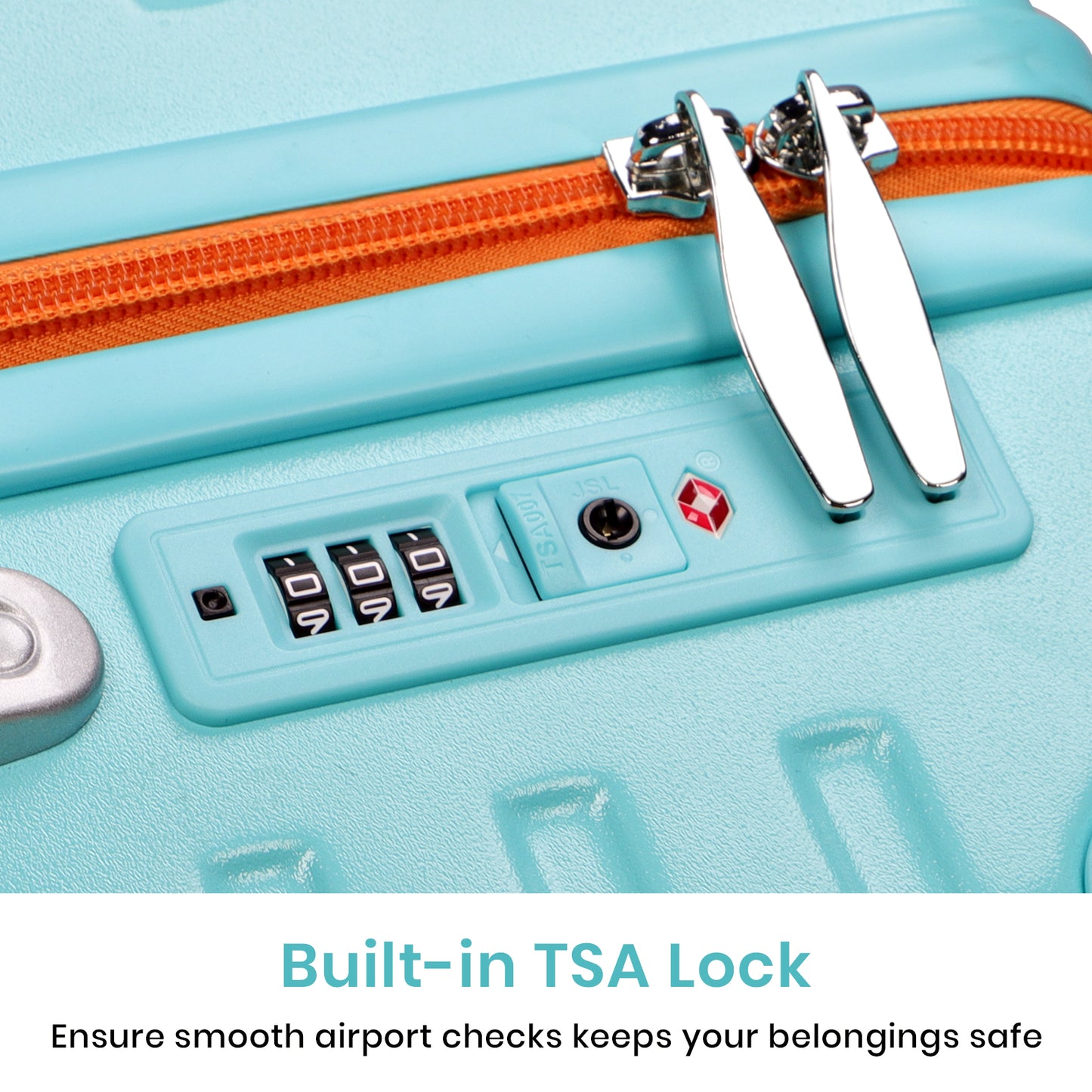Tavoxda Carry-On Suitcase Lake Blue New Model