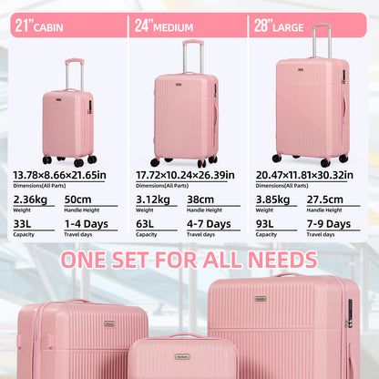 Searoute Large Suitcase Pink