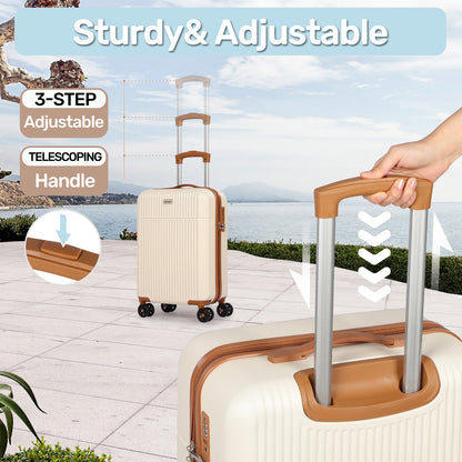 Searoute Large Suitcase Cream