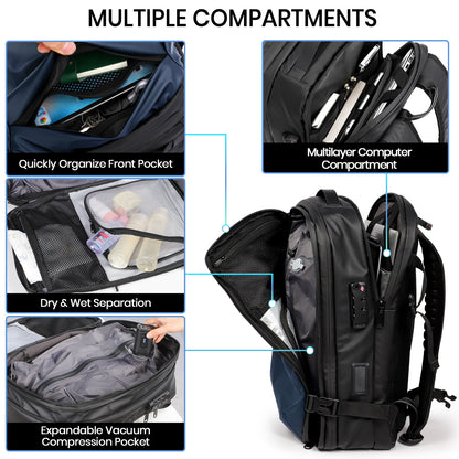 Expandable 30L-60L Vacuum Backpack with Pump