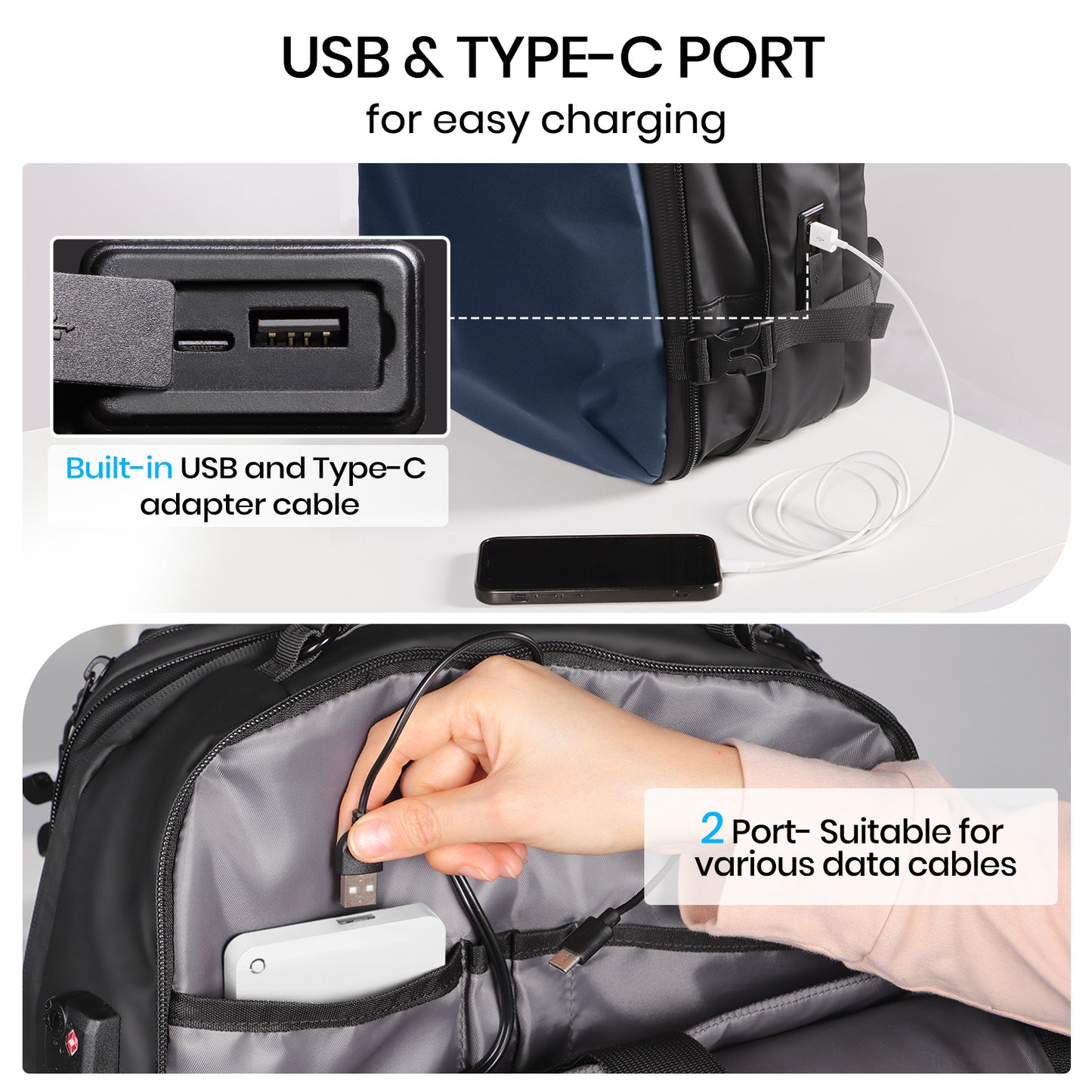 Expandable 30L-60L Vacuum Backpack with Pump