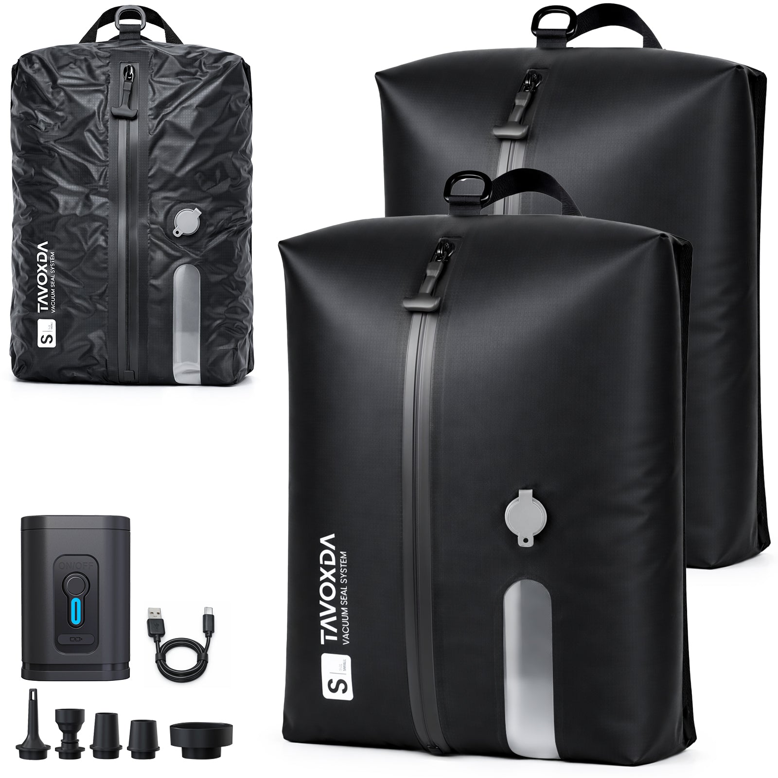 Vacuum Storage Bag with Wireless Portable Electric Air Pump - Tavoxda Luggage