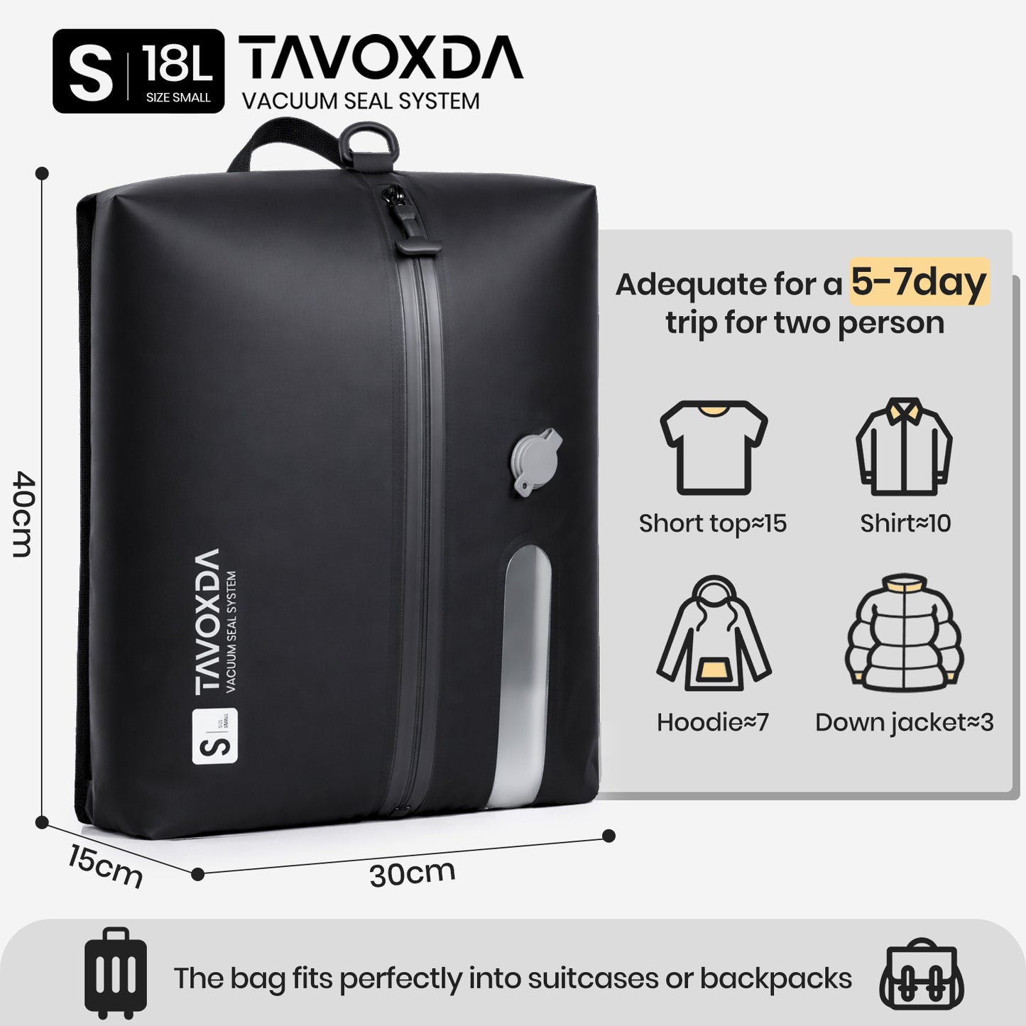 Vacuum Storage Bag with Wireless Portable Electric Air Pump - Tavoxda Luggage