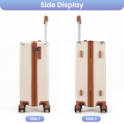 Lightweight Hard Shell Cabin Suitcase with Cup Holder