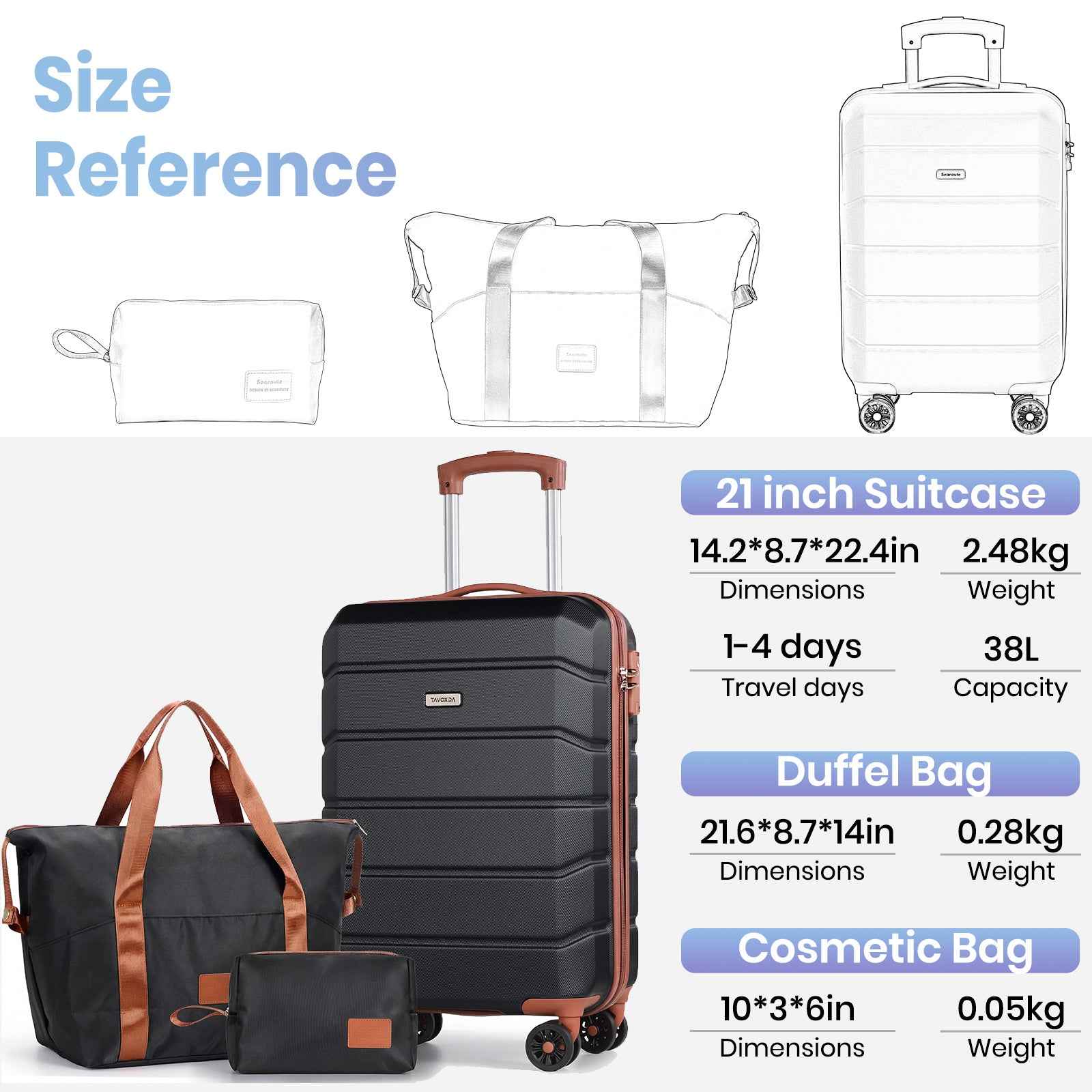 Lightweight Cabin Luggage Set