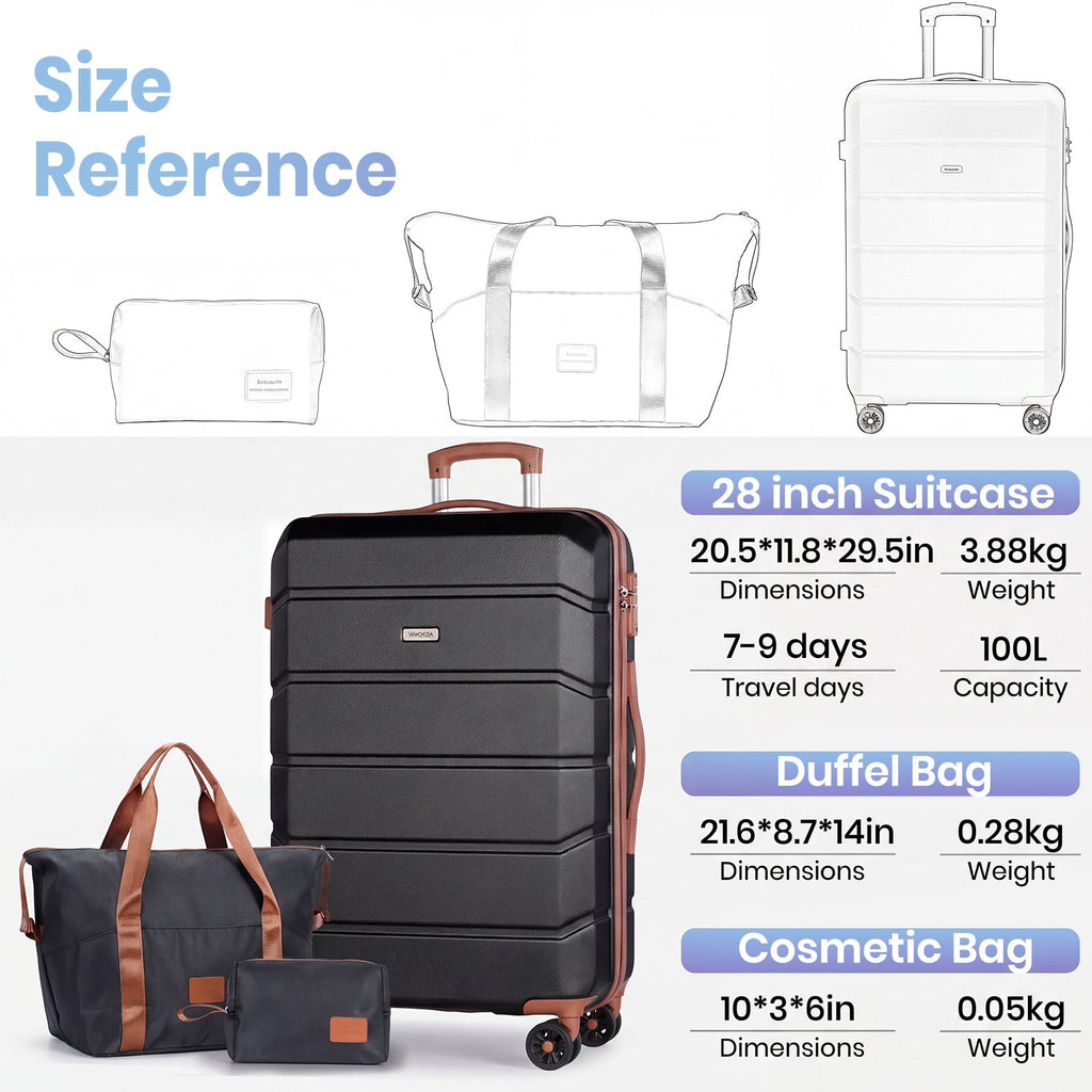 Hard Shell Large Suitcase Sets 3 Piece