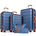 Lightweight Hard Shell Suitcase Sets 5 Piece - Blue
