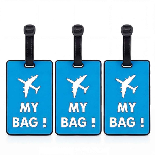 Luggage Tags 3 Pcs for Suitcase with Information Card