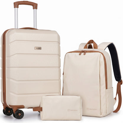 Lightweight Cabin Suitcase with Travel Backpack Set