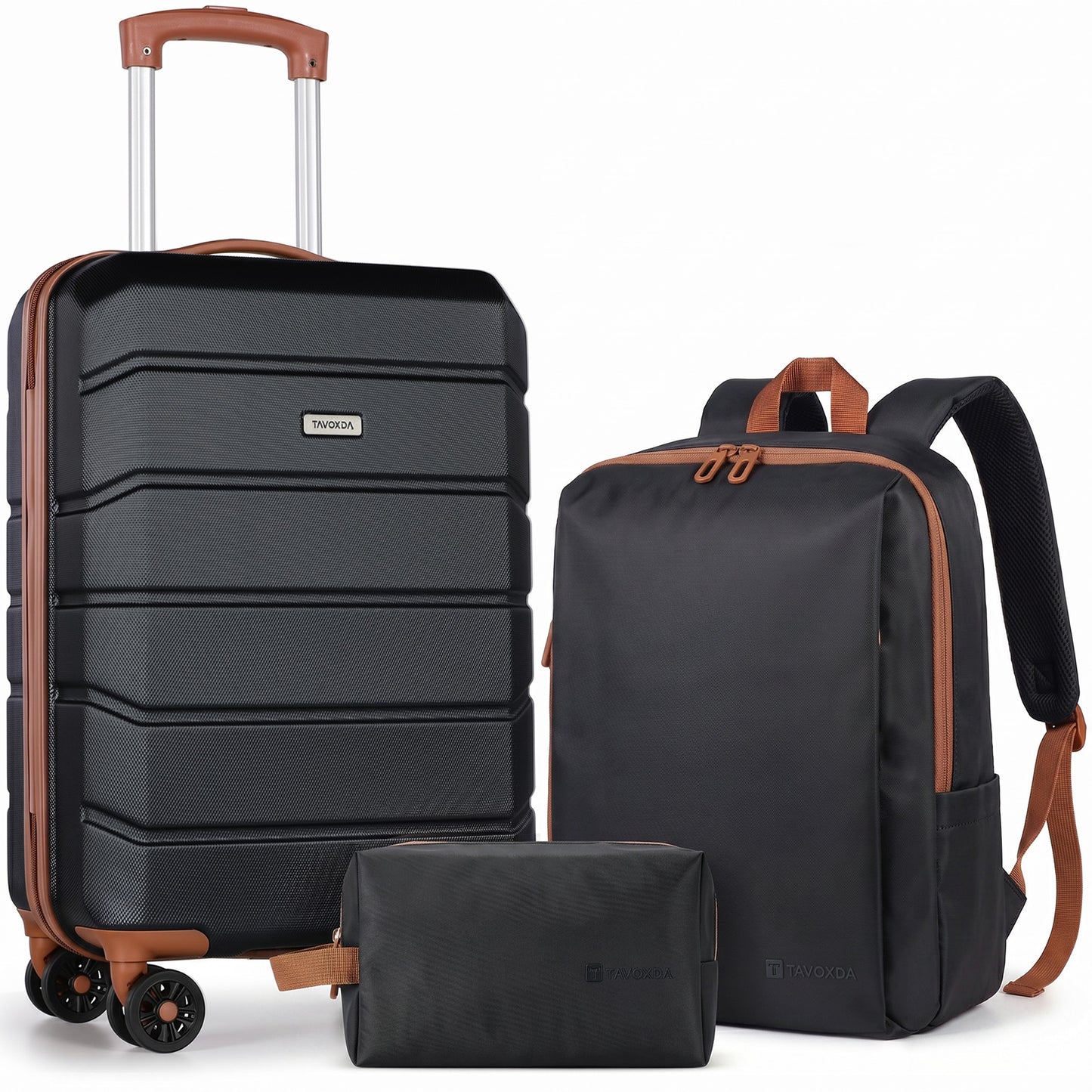 Lightweight Cabin Suitcase with Travel Backpack Set
