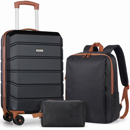 Lightweight Cabin Suitcase with Travel Backpack Set