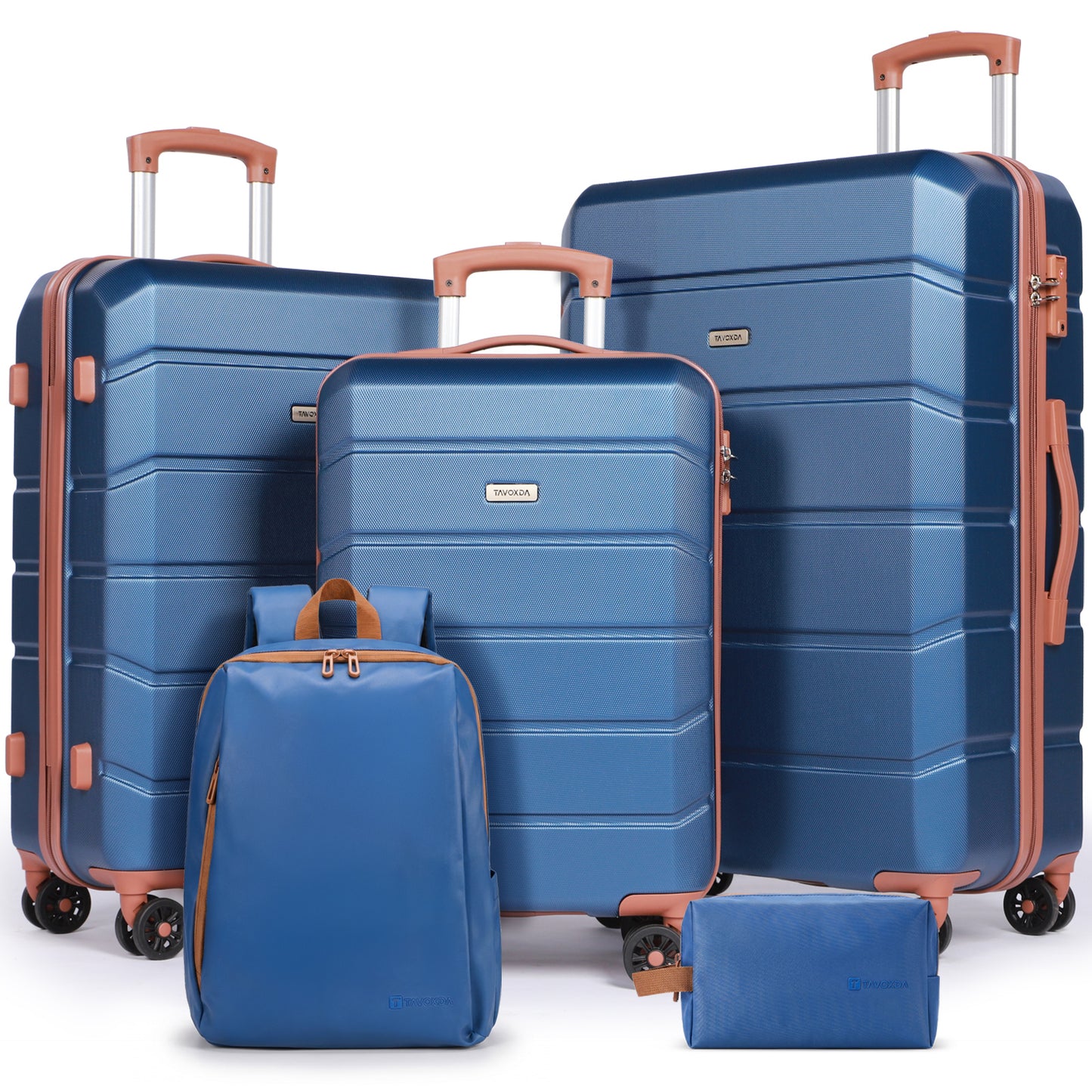 Lightweight Luggage Set with Travel Backpack