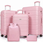 5-Piece Hard Shell Suitcase Set with Backpack & Toiletry Bag