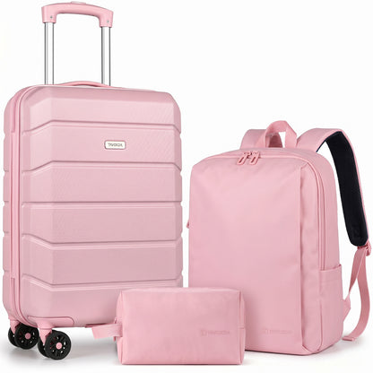 Lightweight Cabin Suitcase with Travel Backpack Set