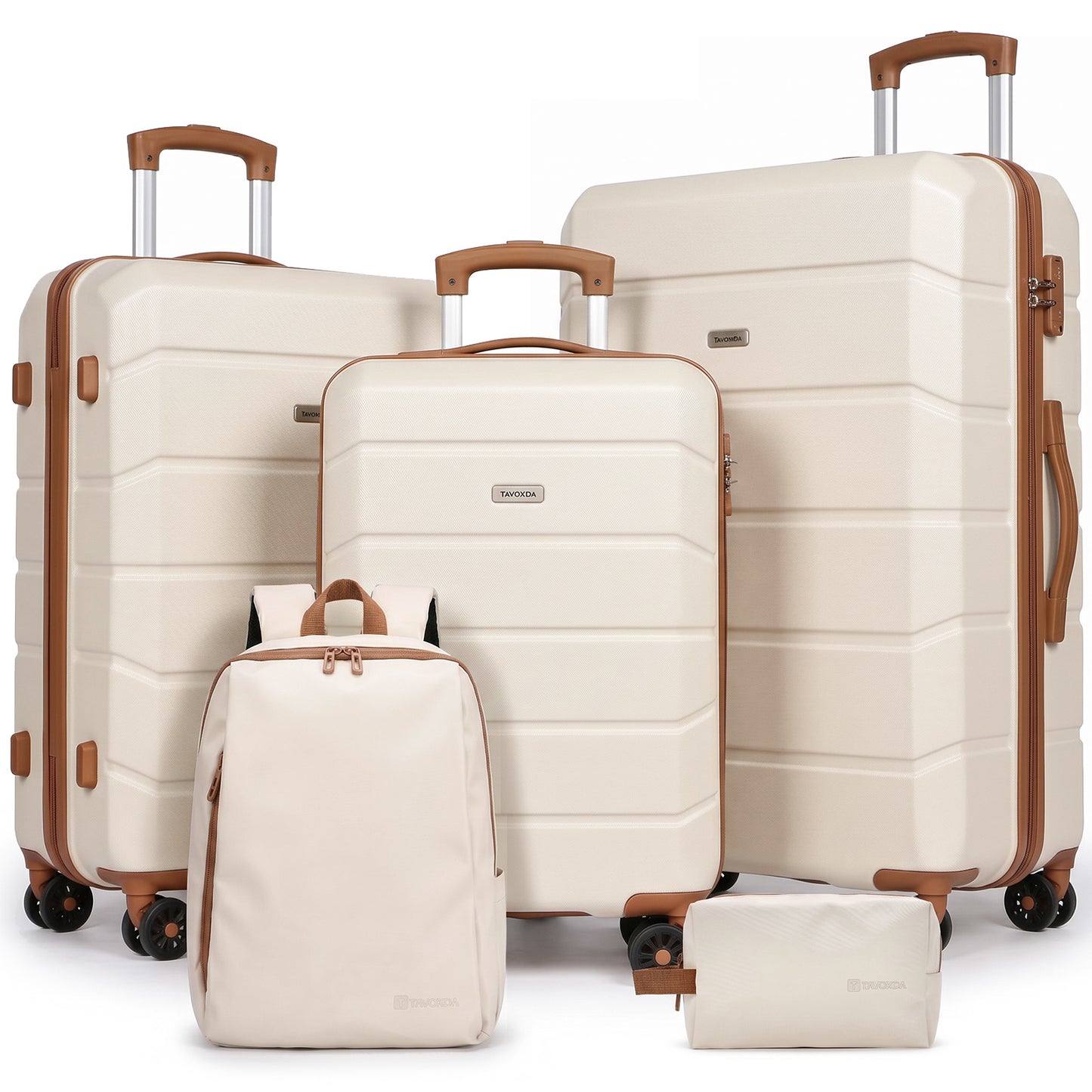 Lightweight Luggage Set with Travel Backpack