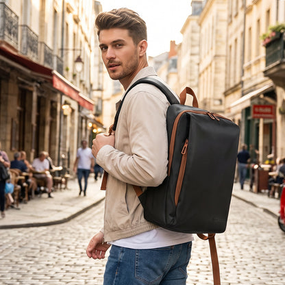 Lightweight Laptop Backpack with Toiletry Bag Black