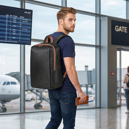 Lightweight Laptop Backpack with Toiletry Bag Black