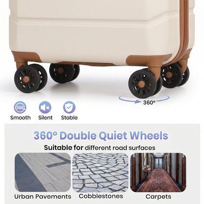Lightweight Luggage Set with Travel Backpack