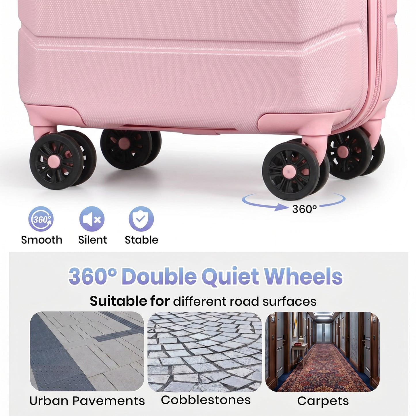 Lightweight Luggage Set with Travel Backpack