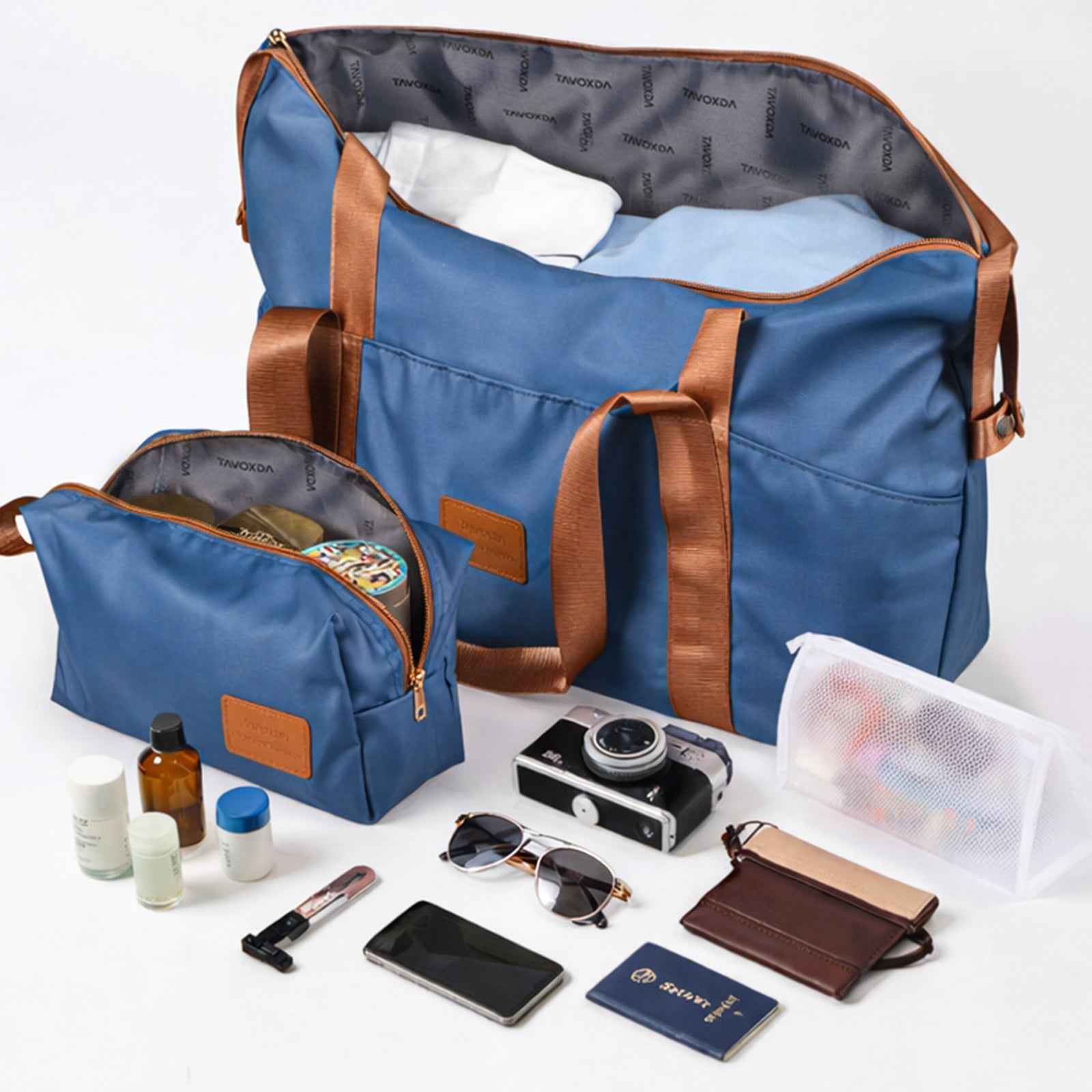 Lightweight Hard Shell Suitcase Sets 5 Piece - Blue