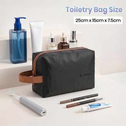 Lightweight Laptop Backpack with Toiletry Bag Black