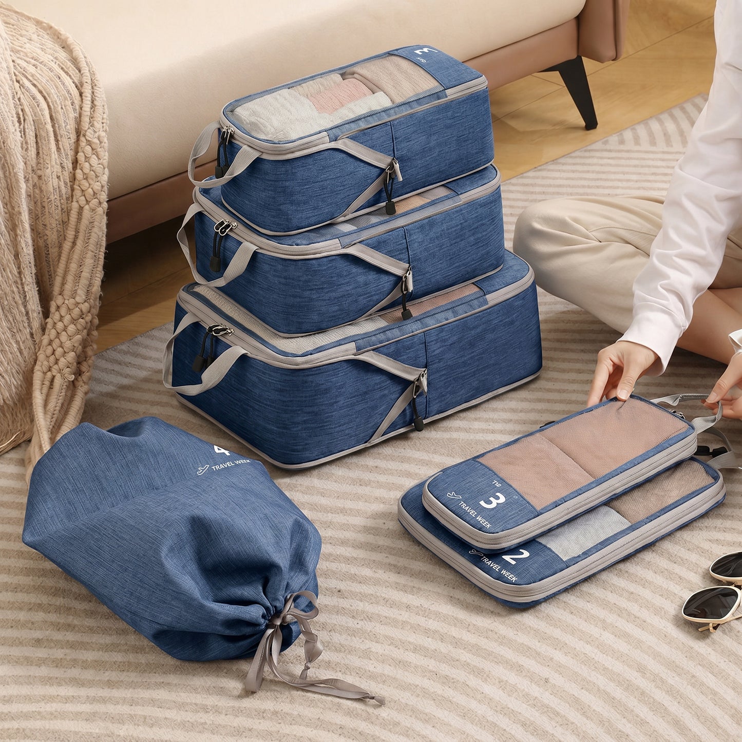 The Compression Packing Cubes 6 Pieces