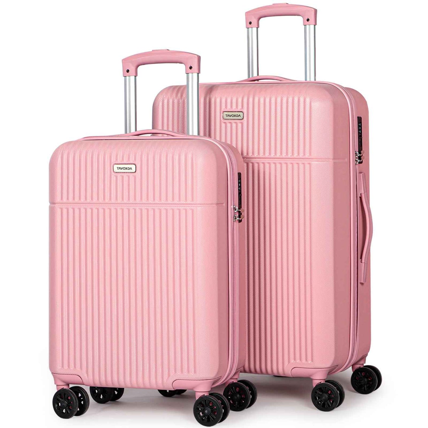 Hard Shell Lightweight Luggage Sets 2 Pink (21 inch & 24 inch)