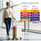 Tavoxda Lightweight PP Hard Shell Cabin Suitcase Cream