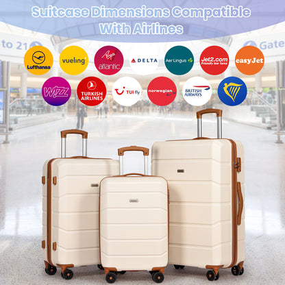 Lightweight Luggage Set with Travel Backpack