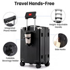 Lightweight Hard Shell Cabin Suitcase with Cup Holder