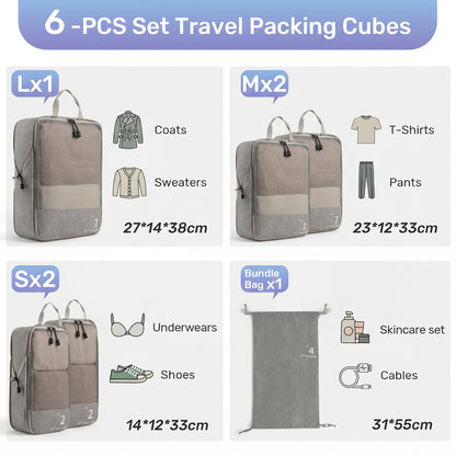 The Compression Packing Cubes 6 Pieces