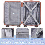 Lightweight Hard Shell Suitcase Sets 5 Piece - Black