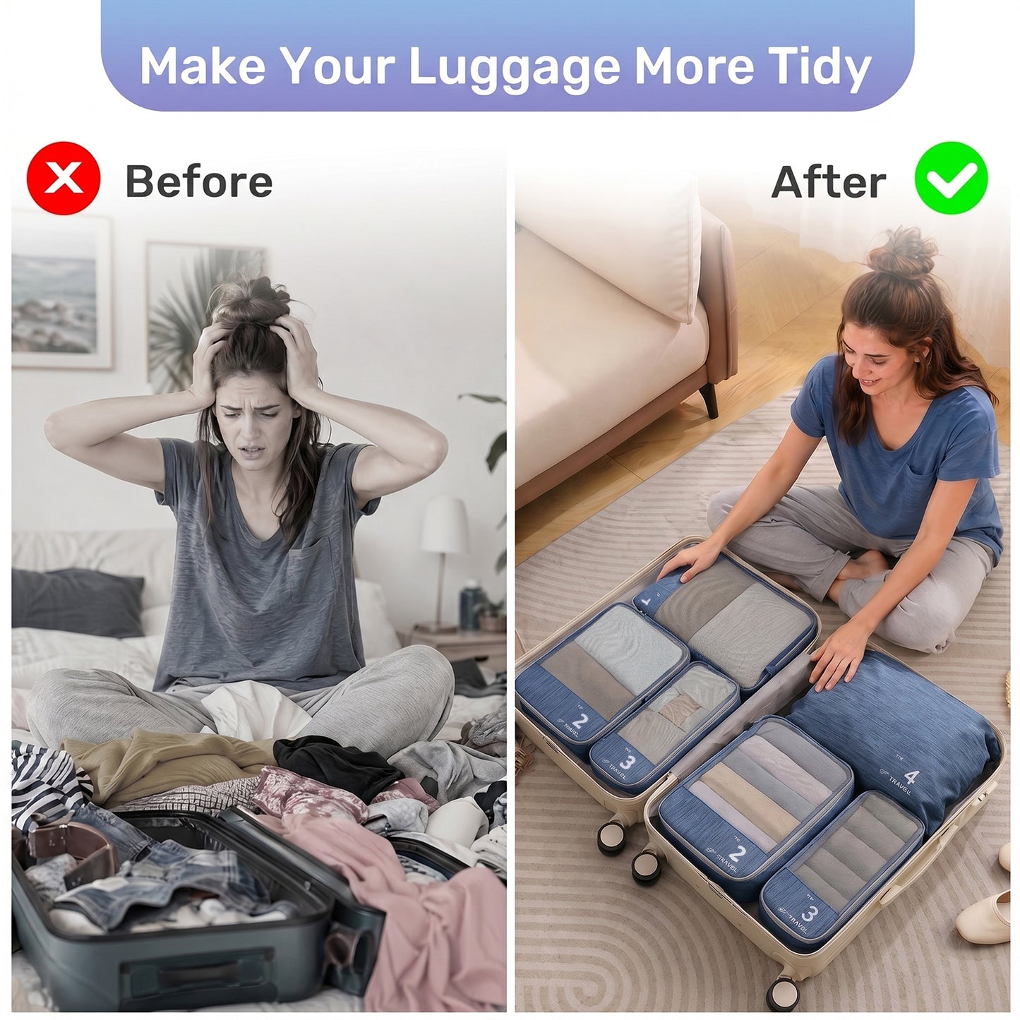 The Compression Packing Cubes 6 Pieces