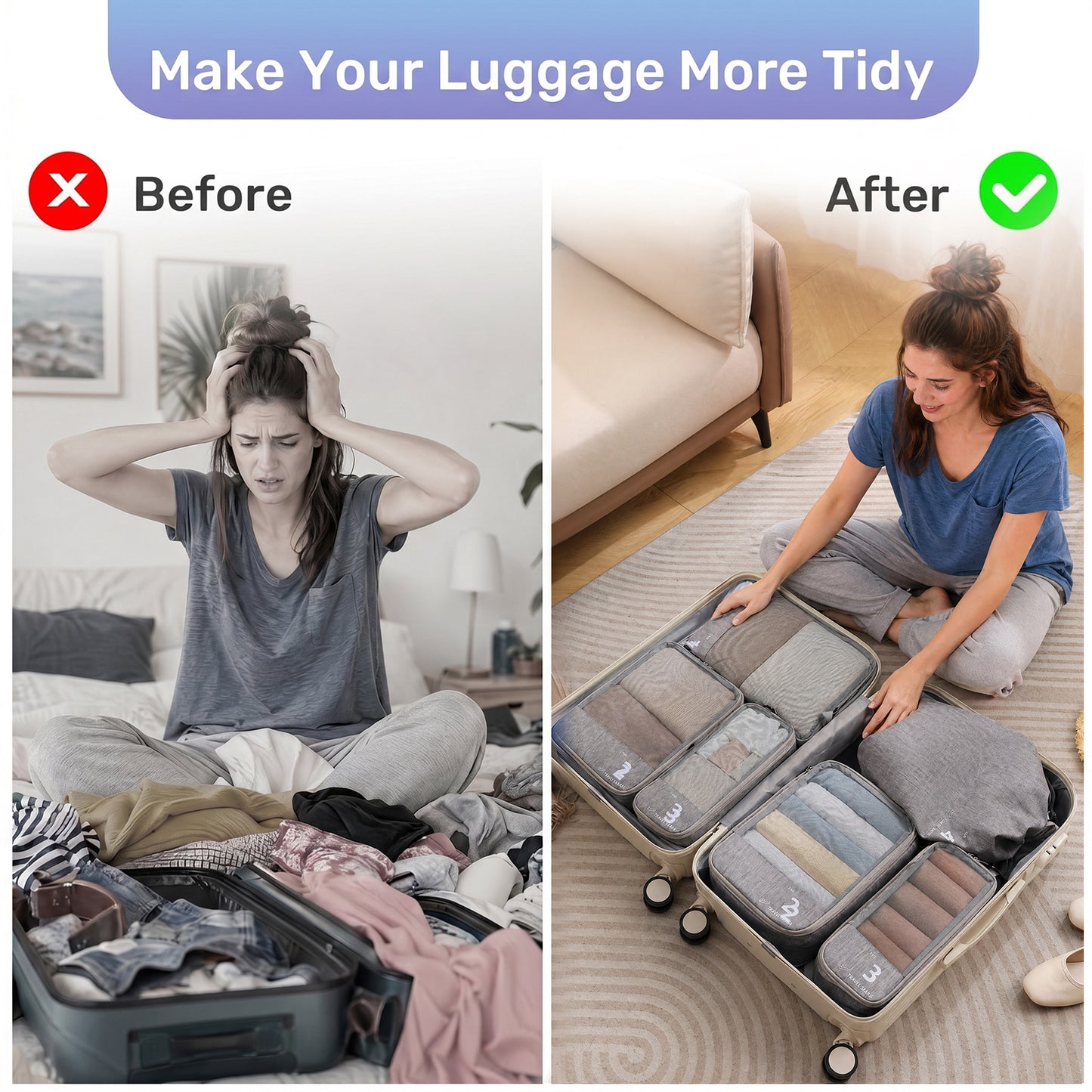 The Compression Packing Cubes 6 Pieces