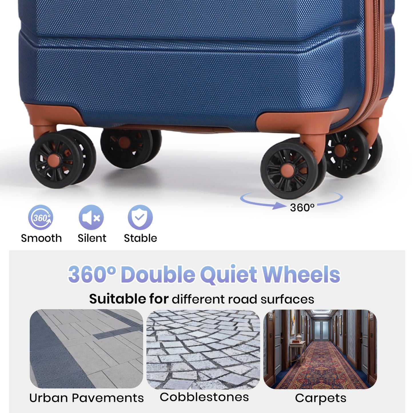 Lightweight Cabin Suitcase with Travel Backpack Set