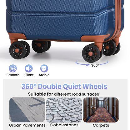 Lightweight Cabin Suitcase with Travel Backpack Set
