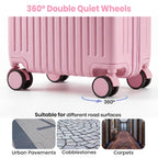 Lightweight Hard Shell Cabin Suitcase with Cup Holder