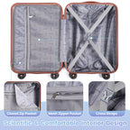 5-Piece Hard Shell Suitcase Set with Backpack & Toiletry Bag