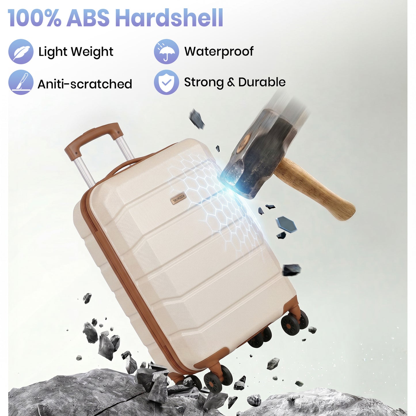 Lightweight Cabin Suitcase with Travel Backpack Set