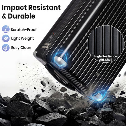 Lightweight Hard Shell Cabin Suitcase with Cup Holder
