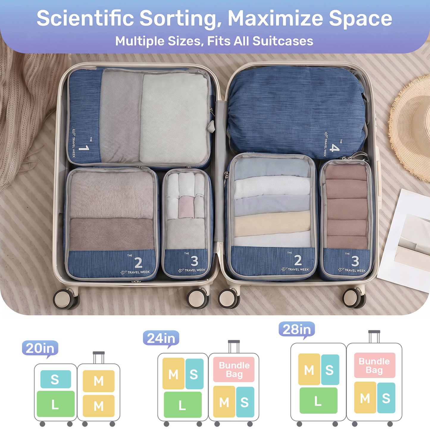 The Compression Packing Cubes 6 Pieces