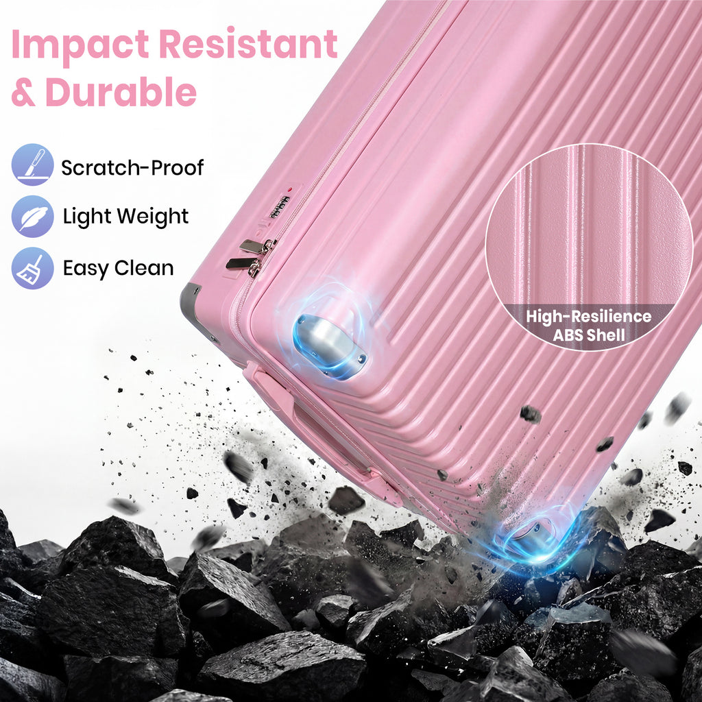 Lightweight Hard Shell Cabin Suitcase with Cup Holder