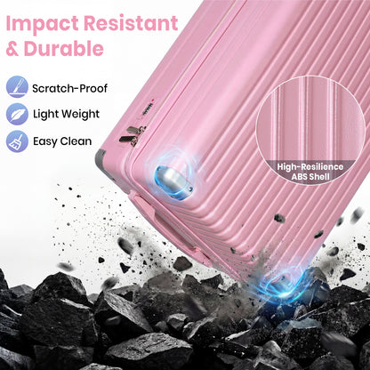 Lightweight Hard Shell Cabin Suitcase with Cup Holder