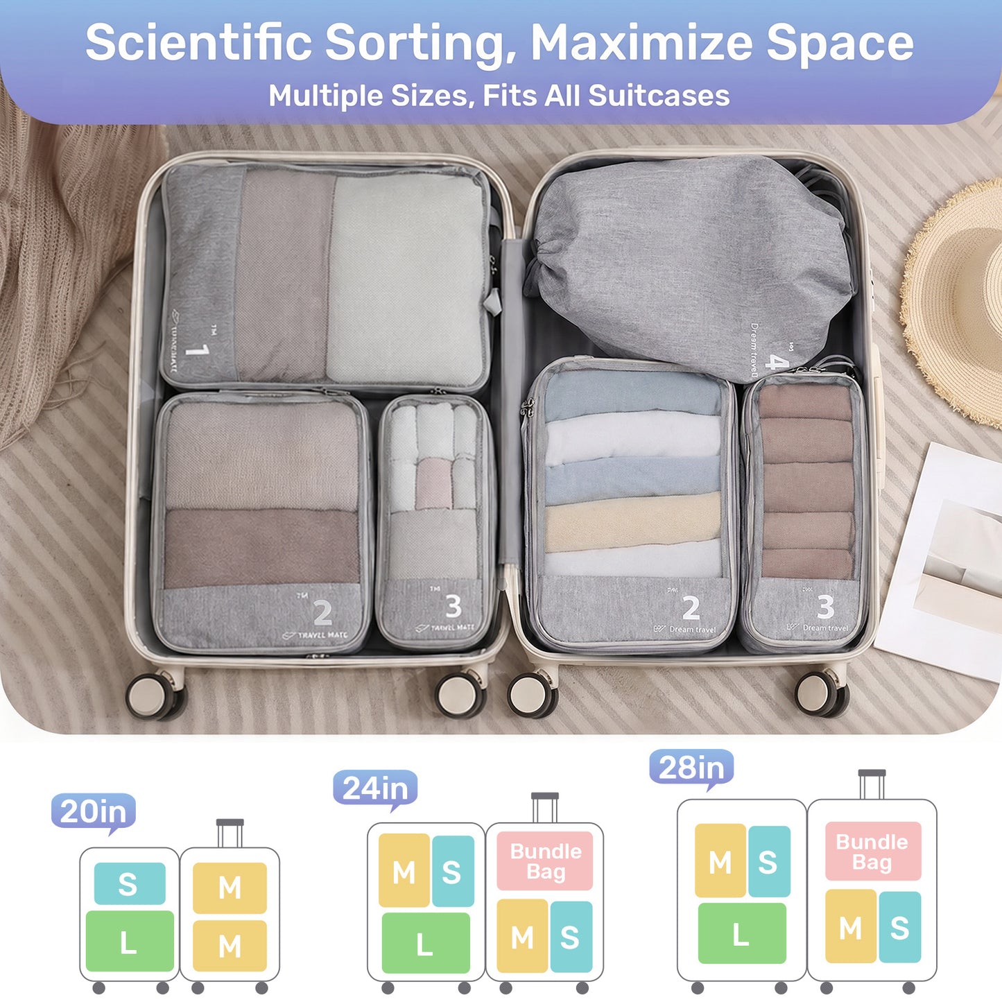 The Compression Packing Cubes 6 Pieces