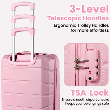 Searoute Carry-On Hand Suitcase in Pink