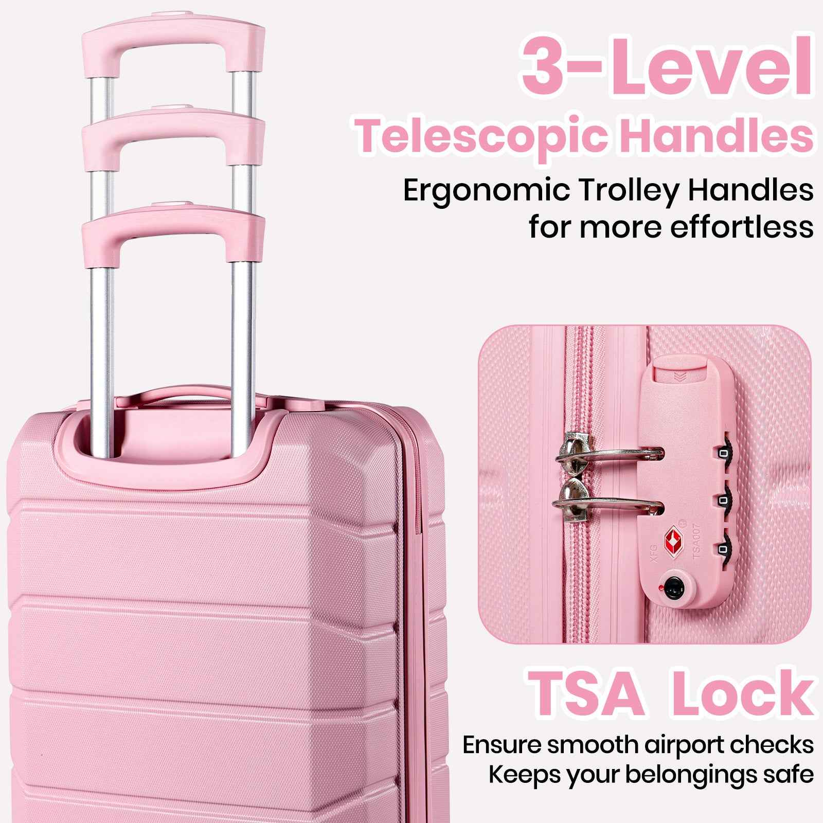Lightweight Medium Check-in Suitcase Sets 3 Piece