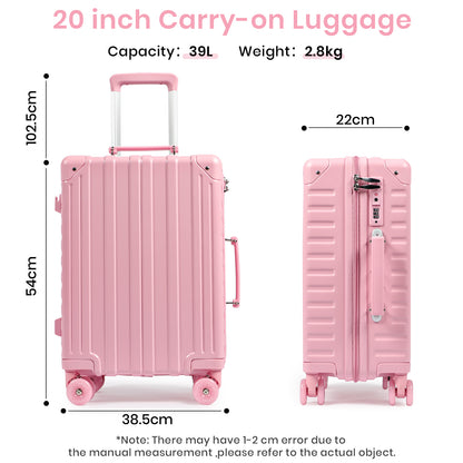 Tavoxda Carry-On Suitcase Pink New Model