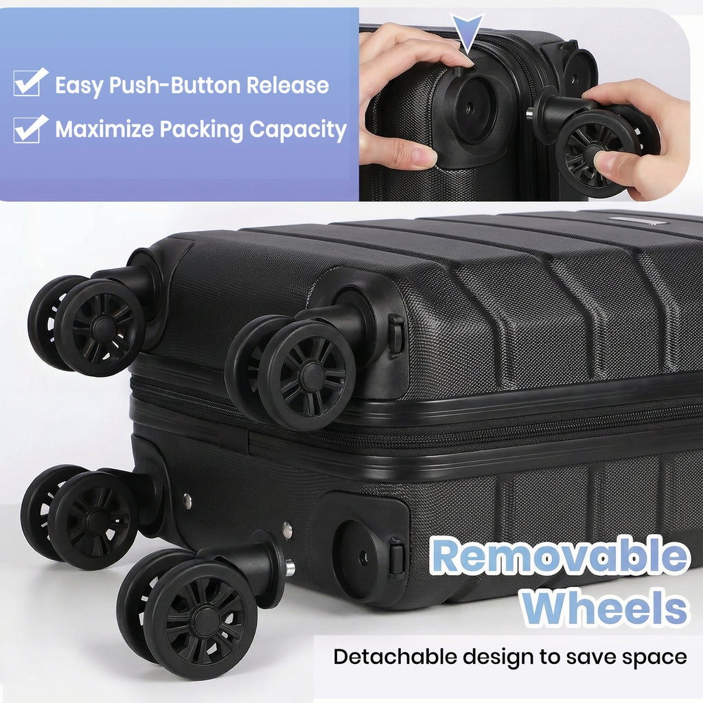 16-Inch Underseat Cabin Suitcase with Removable Wheels